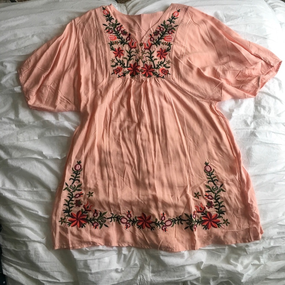 Cute floral embroidered dress